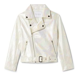 Girls Faux Leather Jacket